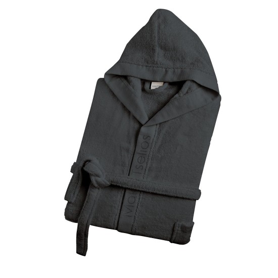 Μπουρνούζι Με Κουκούλα Helmi 04 Grey 420Gsm Cotton Makis Tselios 1Τεμ