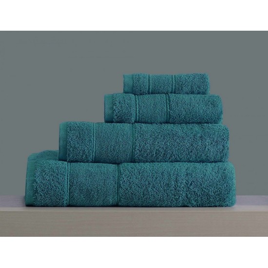 Πετσέτες Σετ Bath Towels Lillie Petrol Cotton Makis Tselios 4Τεμ