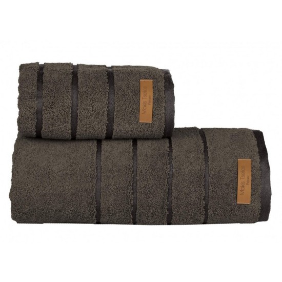Πετσέτες Σετ Prive Steel Grey Combed Cotton Makis Tselios 2Τεμ