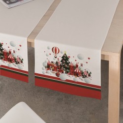 Τραβέρσα Χριστουγεννιάτικη Αλέκιαστη Christmas Time Merryland Cotton Makis Tselios (45x150) 1Τεμ