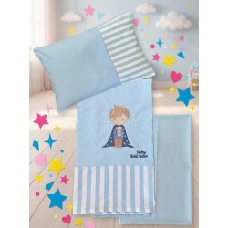 Σεντόνια Βρεφικά Κούνιας Σετ Bebe Willie Cotton Makis Tselios (120x170) 3Τεμ