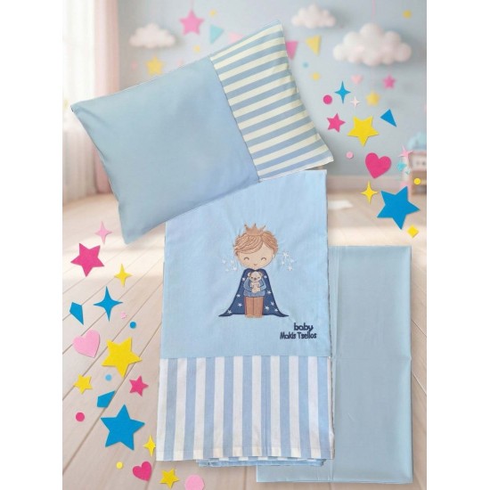 Σεντόνια Βρεφικά Κούνιας Σετ Bebe Willie Cotton Makis Tselios (120x170) 3Τεμ