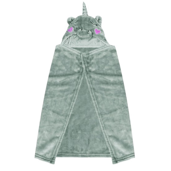 Κουβέρτα Fleece Βρεφική Κούνιας Monocer Grey Makis Tselios (86x8x36x18) 1Τεμ