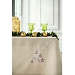 Τραπεζομάντηλο Χριστουγεννιάτικο Christmas Time Spirit Με Κέντημα Makis Tselios (140x180) 1Τεμ