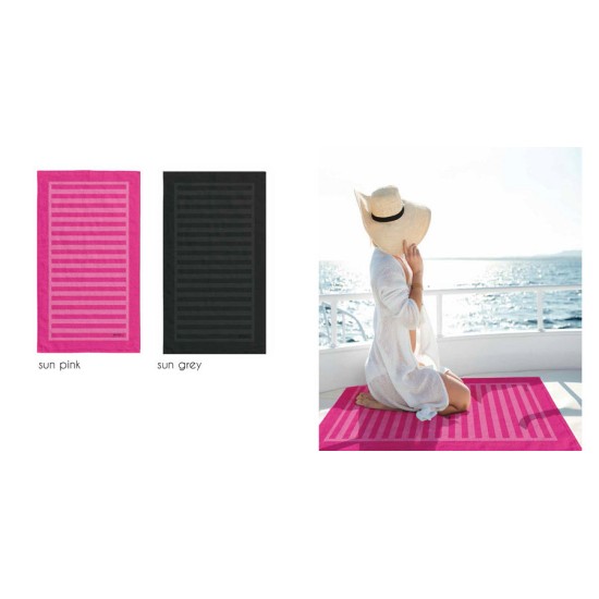 Πετσέτα Θαλάσσης Beach Towels Sun Pink Cotton Makis Tselios (90x160) 1Τεμ