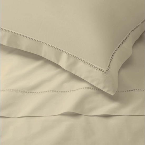 Σεντόνια Υπέρδιπλα Σετ Azour Beige Satin Cotton Makis Tselios (240x260) 4Τεμ