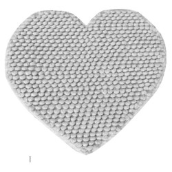 Πατάκι Μπάνιου Αντιολισθητικό Cuore 01 Silver Cotton Makis Tselios (65x65) 1Τεμ
