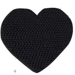 Πατάκι Μπάνιου Αντιολισθητικό Cuore 04 Black Cotton Makis Tselios (65x65) 1Τεμ