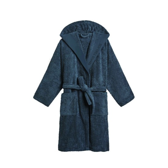 Μπουρνούζι Με Κουκούλα West 04 Dark Grey Cotton Makis Tselios 1Τεμ