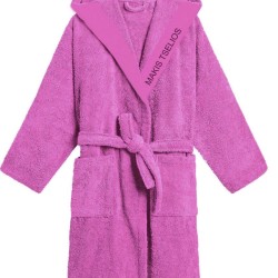 Μπουρνούζι Με Κουκούλα West 02 Pink Cotton Makis Tselios 1Τεμ