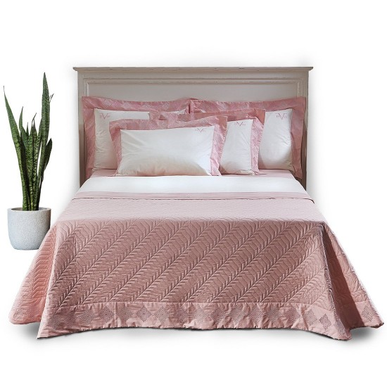 Κουβερλί King Size Σετ Imperia Pink Satin Cotton Versace 19.69 (240x260) 3Τεμ
