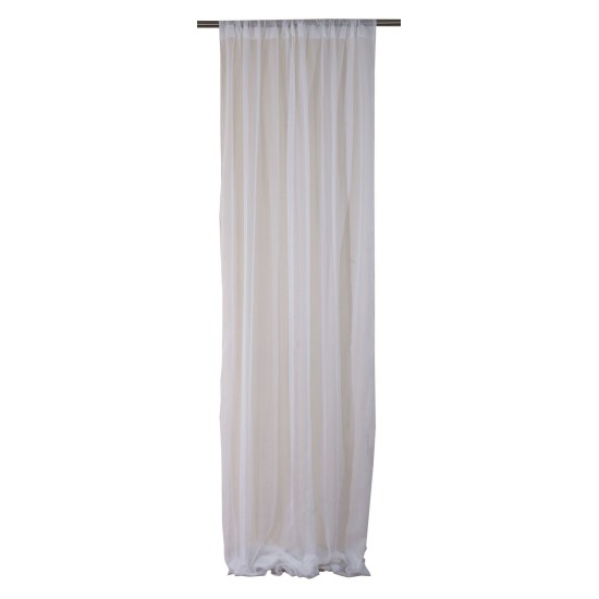 Κουρτίνα Με Τρέσα Curtains Ζασπέ 1050 White Viopros (280x270) 1Τεμ