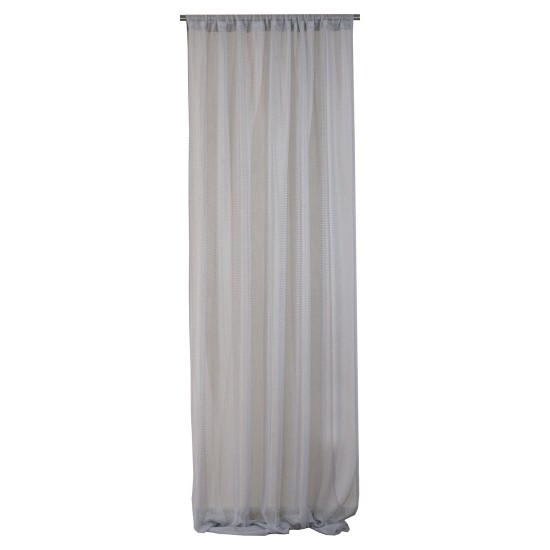 Κουρτίνα Με Τρέσα Curtains Διχτάκι 1060 Grey Viopros (280x270) 1Τεμ