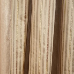 Κουρτίνα Με Τρέσα Curtains 12540 Beige Διπλός Ταυτάς Με Οργαντίνα Ριγέ Viopros (280x270) 1Τεμ