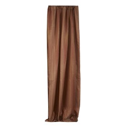 Κουρτίνα Με Τρέσα Curtains 12540 Brown Διπλός Ταυτάς Με Οργαντίνα Ριγέ Viopros (140x270) 1Τεμ
