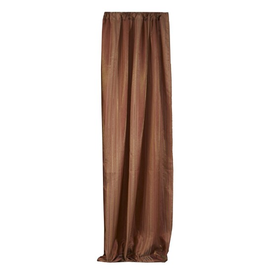 Κουρτίνα Με Τρέσα Curtains 12540 Brown Διπλός Ταυτάς Με Οργαντίνα Ριγέ Viopros (280x270) 1Τεμ