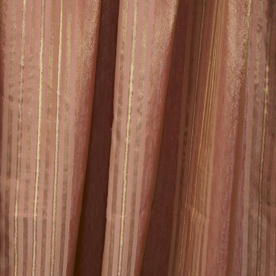 Κουρτίνα Με Τρέσα Curtains 12540 Brown Διπλός Ταυτάς Με Οργαντίνα Ριγέ Viopros (280x270) 1Τεμ