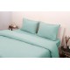 Σεντόνια Φανελένια Μονά Σετ Flannels Solid 3100 Mint Cotton Viopros (100x200+25 ) Με Λάστιχο 3Τεμ