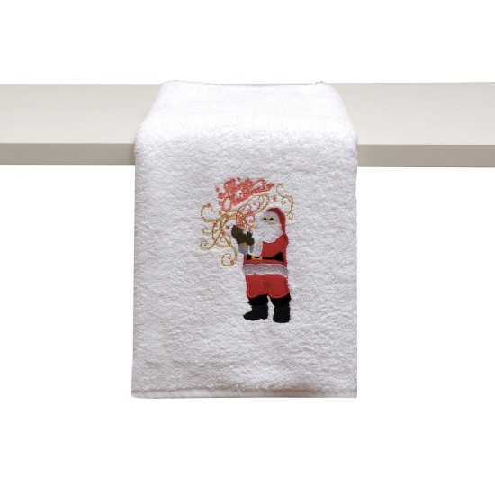Πετσέτα Χριστουγεννιάτικη Με Κέντημα Christmas Time 2311 Cotton Viopros (50x90) 1Τεμ