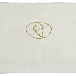 Πετσέτα Προσώπου Bath Ζώδια Ταύρος Ecru Viopros (50x100) 1Τεμ