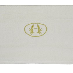 Πετσέτα Προσώπου Bath Ζώδια Καρκίνος Ecru Viopros (50x100) 1Τεμ