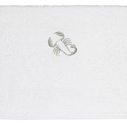 Πετσέτα Προσώπου Bath Ζώδια Σκορπιός White Viopros (50x100) 1Τεμ