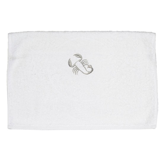 Πετσέτα Προσώπου Bath Ζώδια Σκορπιός White Viopros (50x100) 1Τεμ