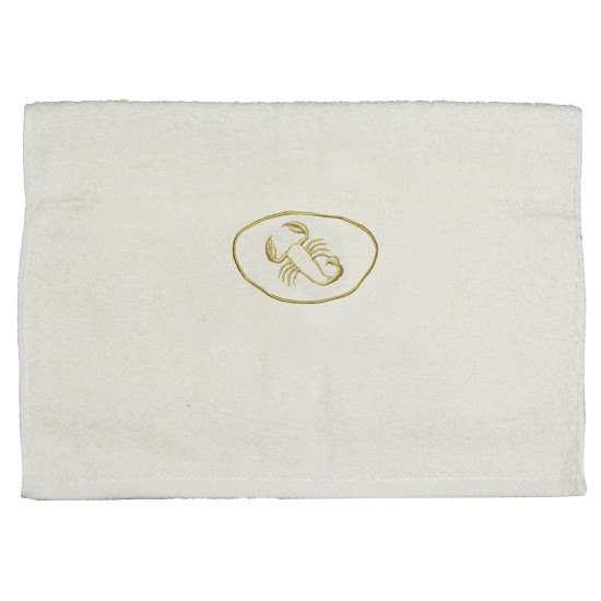 Πετσέτα Προσώπου Bath Ζώδια Σκορπιός Ecru Viopros (50x100) 1Τεμ