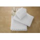 Πετσέτες Σετ Με Δαντέλα Νο3 White Cotton Viopros 3Τεμ
