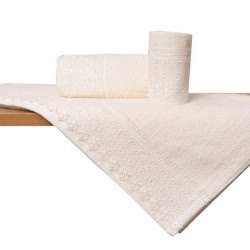 Πετσέτες Σετ Με Δαντέλα Νο9 Ecru Cotton Viopros 3Τεμ