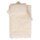 Πετσέτες Σετ Με Δαντέλα & Μπουρνούζια Νο5 Ecru Cotton Viopros 5Τεμ
