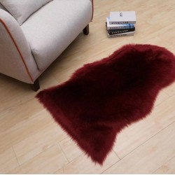 Χαλάκι Με Συνθετική Γούνα Rugs Μουτόν Μπορντώ Cotton Viopros (60x90) 1Τεμ