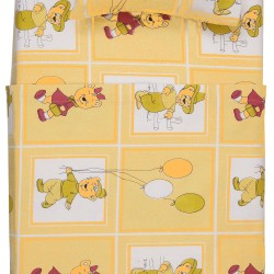 Σεντόνια Παιδικά Φανελένια Μονά Σετ Kids 38219 Yellow Cotton Viopros (165x265) 3Τεμ