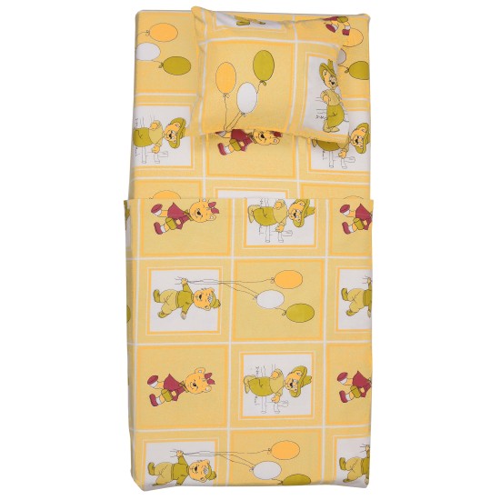 Σεντόνια Παιδικά Φανελένια Μονά Σετ Kids 38219 Yellow Cotton Viopros (165x265) 3Τεμ