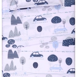 Παπλωματοθήκη Βρεφική Κούνιας Σετ Bebe Καρτ Cotton Viopros (120x160) 2Τεμ