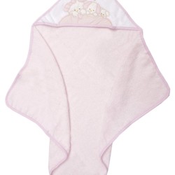 Κάπα Βρεφική Με Κέντημα Baby Bath Άλφι Pink Cotton Viopros (65x65) 1Τεμ