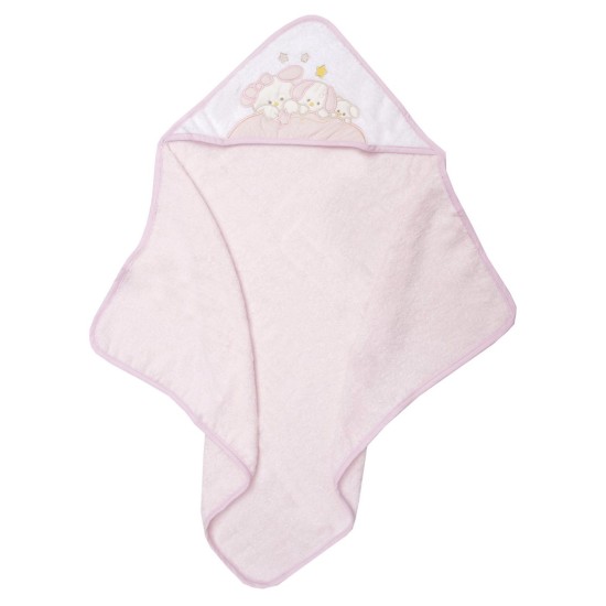 Κάπα Βρεφική Με Κέντημα Baby Bath Άλφι Pink Cotton Viopros (65x65) 1Τεμ Κάπα Βρεφική Με Κέντημα Baby Bath Άλφι Pink Cotton Viopros (65x65) 1Τεμ