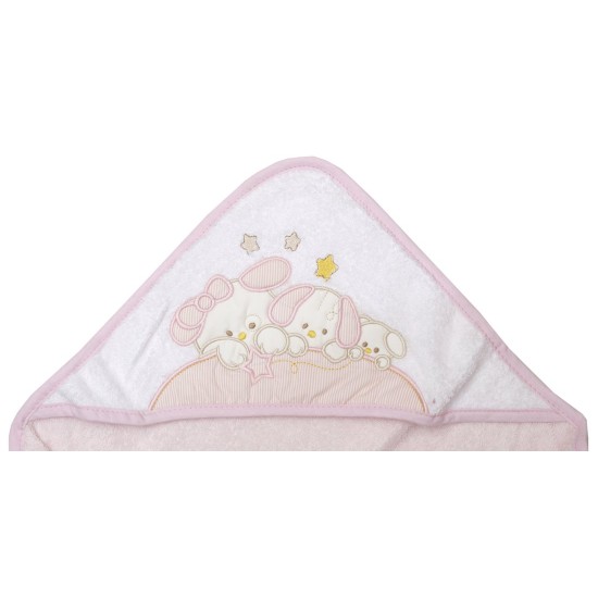 Κάπα Βρεφική Με Κέντημα Baby Bath Άλφι Pink Cotton Viopros (65x65) 1Τεμ Κάπα Βρεφική Με Κέντημα Baby Bath Άλφι Pink Cotton Viopros (65x65) 1Τεμ