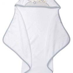 Κάπα Βρεφική Με Κέντημα Baby Bath Άλφι Grey Cotton Viopros (65x65) 1Τεμ
