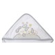 Κάπα Βρεφική Με Κέντημα Baby Bath Άλφι Grey Cotton Viopros (65x65) 1Τεμ