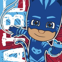 Πετσέτα Πσιδική Βελουτέ Kids Bath PJ Masks 28 Cotton Viopros (70x140) 1Τεμ