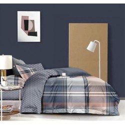 Σεντόνια Υπέρδιπλα Σετ Έμμα Γκρι Satin Cotton Viopros (230x260) 4Τεμ