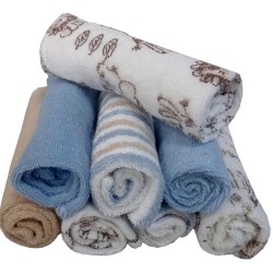 Πετσετάκια Σετ Bebe 192 Jersey Φροτέ Βελουτέ Cotton Viopros (23x23) 8Τεμ