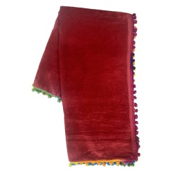 Πετσέτα Θαλάσσης Βελουτέ Βέρα Red Cotton Viopros (90x160 ) 1Τεμ