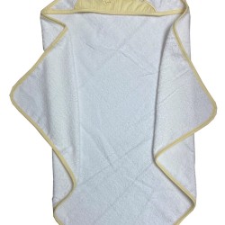 Κάπα Βρεφική Με Κέντημα Baby Bath Άλφι Yellow Cotton Viopros (65x65) 1Τεμ