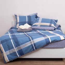 Παπλωματοθήκη Υπέρδιπλη Σετ Νιούτον Petrol Satin Cotton Viopros (220x240) 3Τεμ