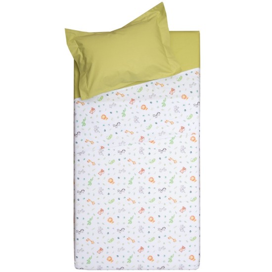 Κουβέρτα Καλοκαιρινή Κούνιας Baby Bed Άμαζον Cotton Viopros (110x150) 1Τεμ