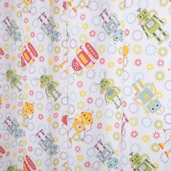 Κουρτίνα Παιδική Με Τρέσα Curtains Kids Ρομπότ Viopros (140x270) 1Τεμ