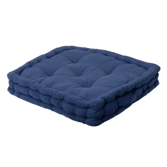 Μαξιλάρι Δαπέδου 581 25-Μπλε Ρουά Cotton Viopros (40x40x8) 1Τεμ