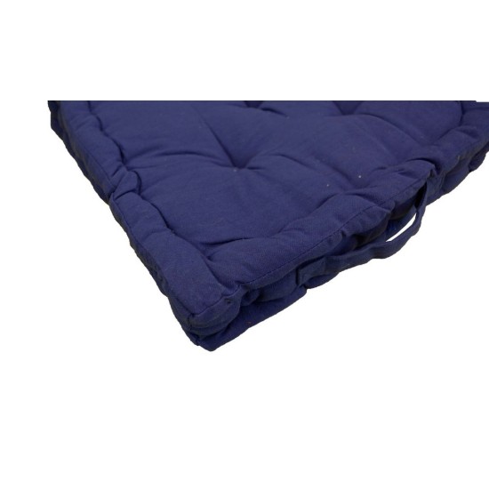 Μαξιλάρι Δαπέδου 581 25-Μπλε Ρουά Cotton Viopros (40x40x8) 1Τεμ